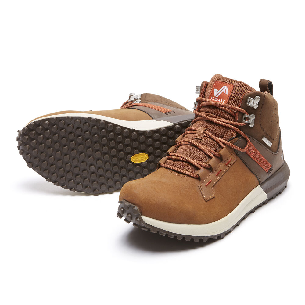 Vibram Sole Forsake Range High Mens Boots Brown Australia (LVH756314)